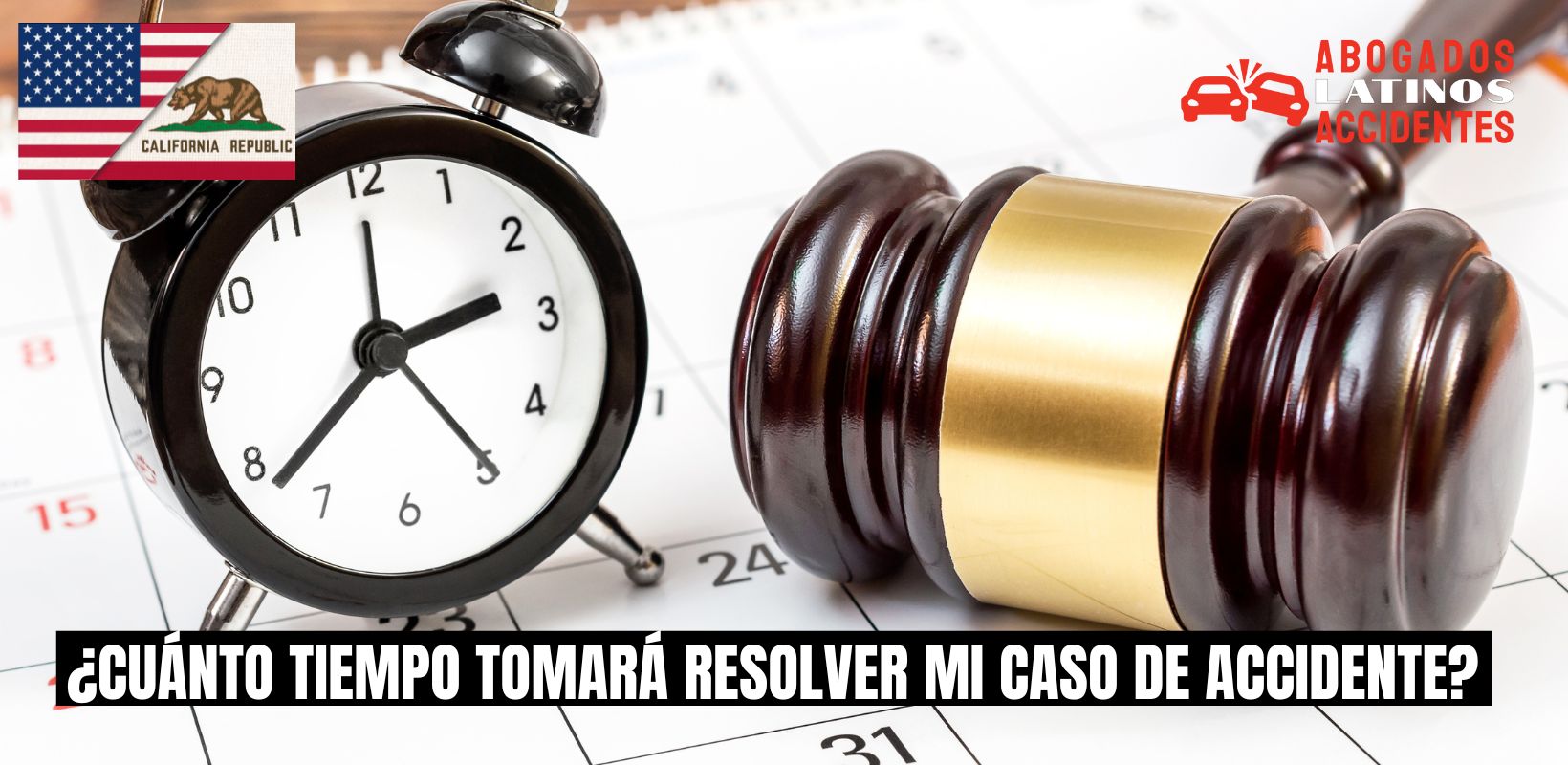 ¿Cuánto tiempo tomará resolver mi caso de accidente automovilístico en California?